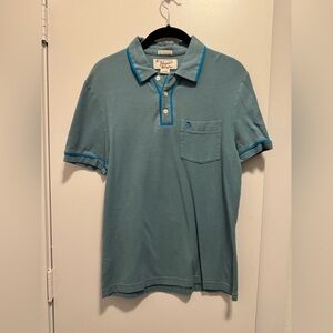Original Penguin Men Small Heritage Slim Fit Polo Shirt Green Short Sleeve